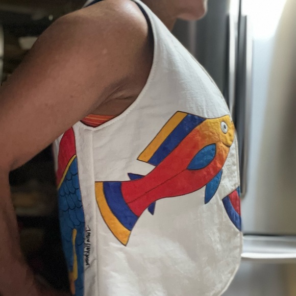 Julia Pinkham hand painted custom vest - Picture 6 of 13